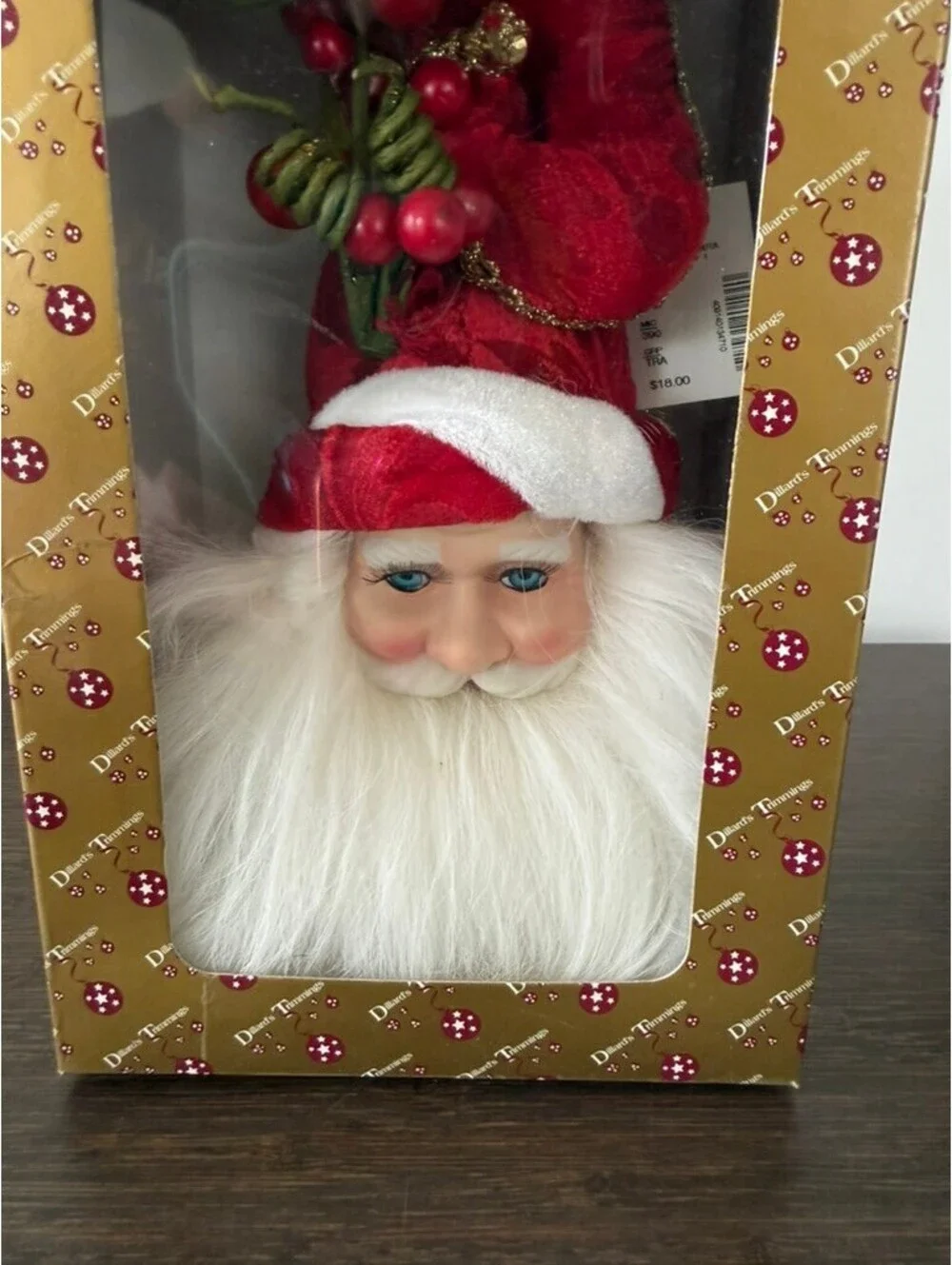 Dillard's Santa Clause Holiday Ornament